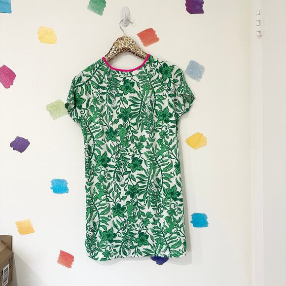 S Lilly Pulitzer Green Print Margene PJ Short Sleeved Sleep Dress - Picture 3 of 4